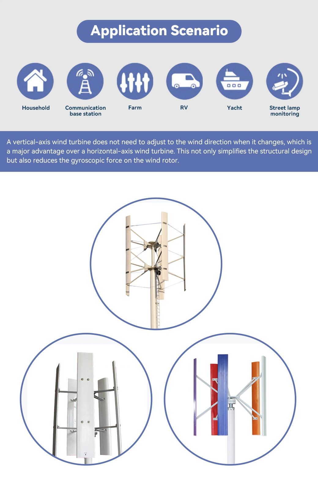 Small 5kw Windmill to 10kw off Grid 220V Vertical Wind Turbine Generator for Residential