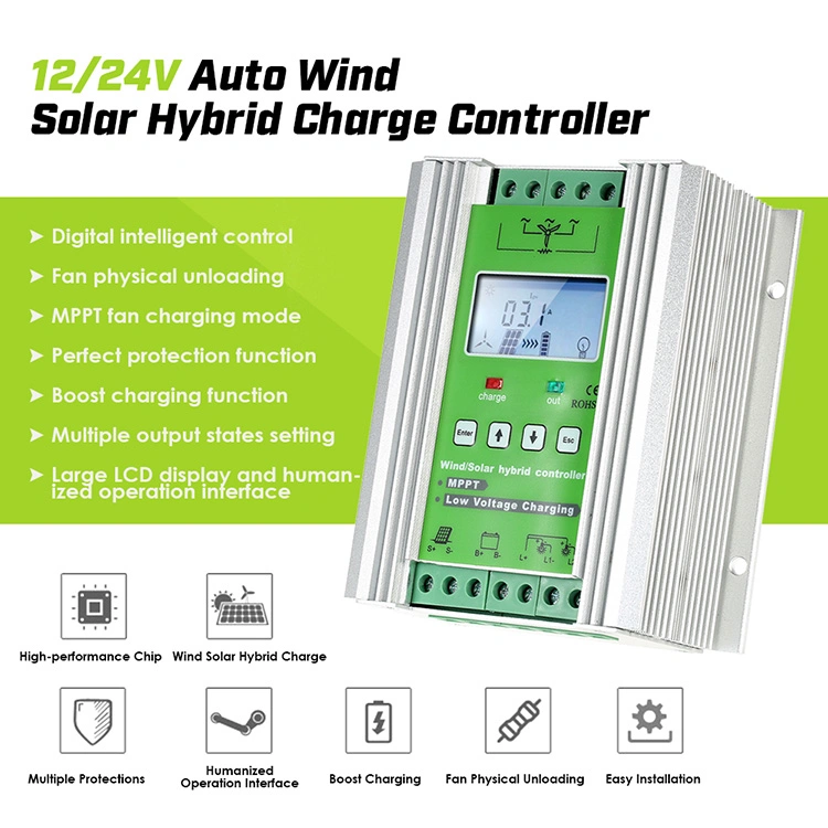 Soth Africa hot sale 300W wind and solar hybrid controller Wind Turbine MPPT charging